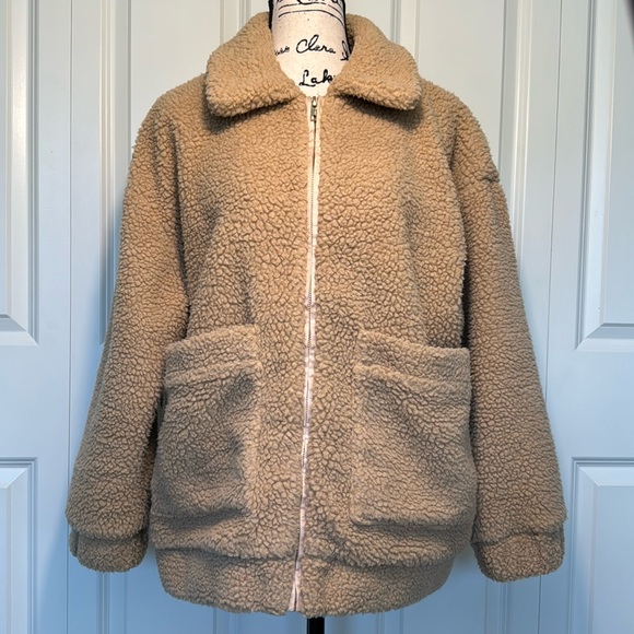 🎯Show Me Your Mumu Cordelia Teddy Fleece Jacket Coat Size Small - Picture 4 of 17